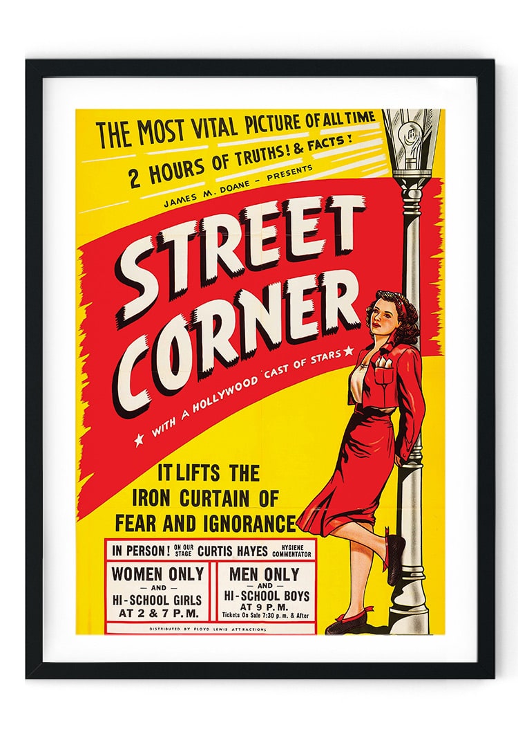Street Corner Retro Film Poster